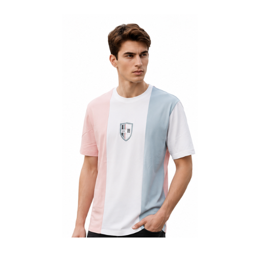 Guy lundon T-Shirt, Pink White Blue, - Image 2